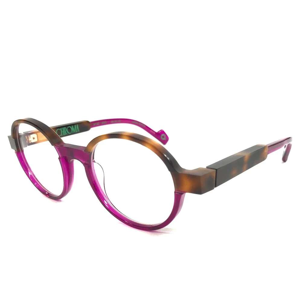 Etnia Barcelona Eyeglasses Frames CHROMA N40 HVVI Havana Violet Purple 48-20-140